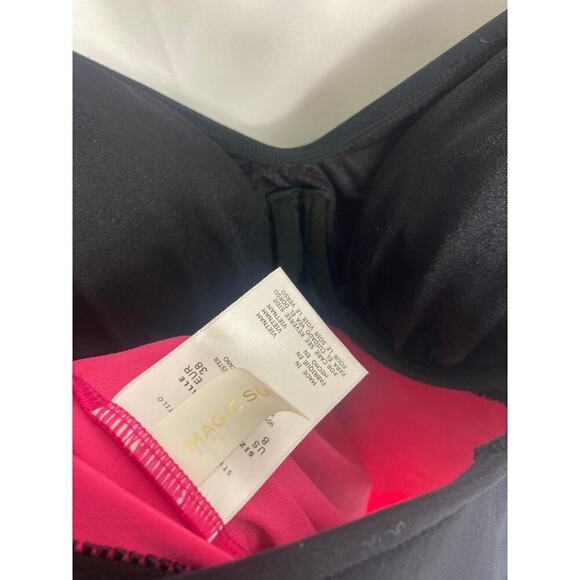 Magicsuit Black Pink Jolene Tankini Swim Top Size 8 - Picture 5 of 6